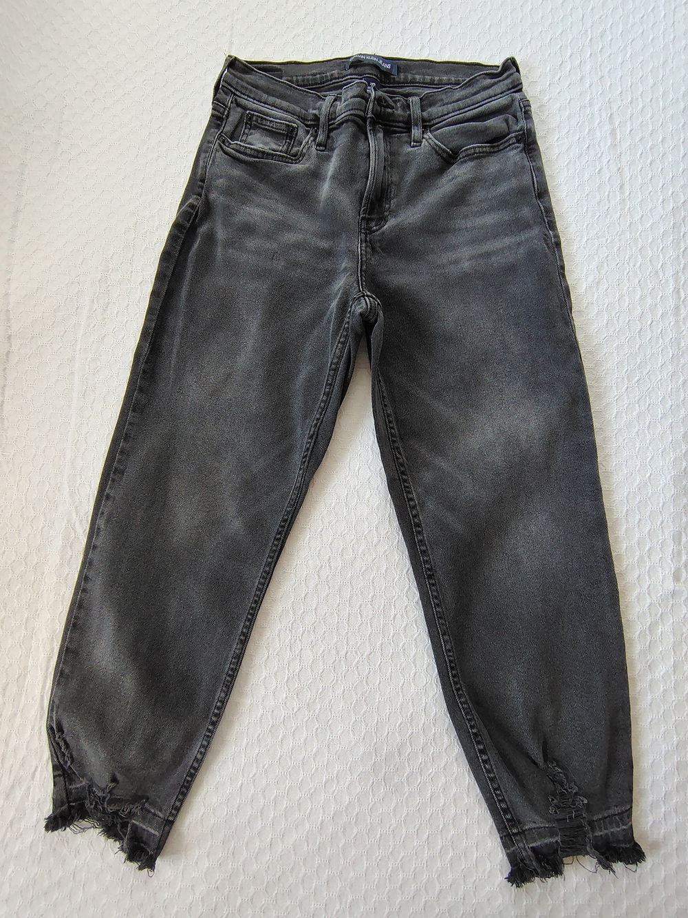 Calvin Klein Jeans Washed Grey Denim High Rise Straight Size 28.